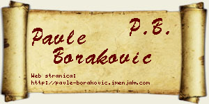 Pavle Boraković vizit kartica
